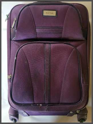 Ellen Tracy Purple Wheeled Luggage Travel Case