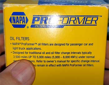 NAPA ProFormer oil filter