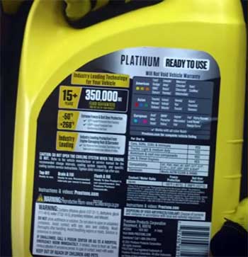 Prestone Platinum Coolant