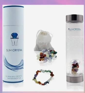 slim crystal water bottle